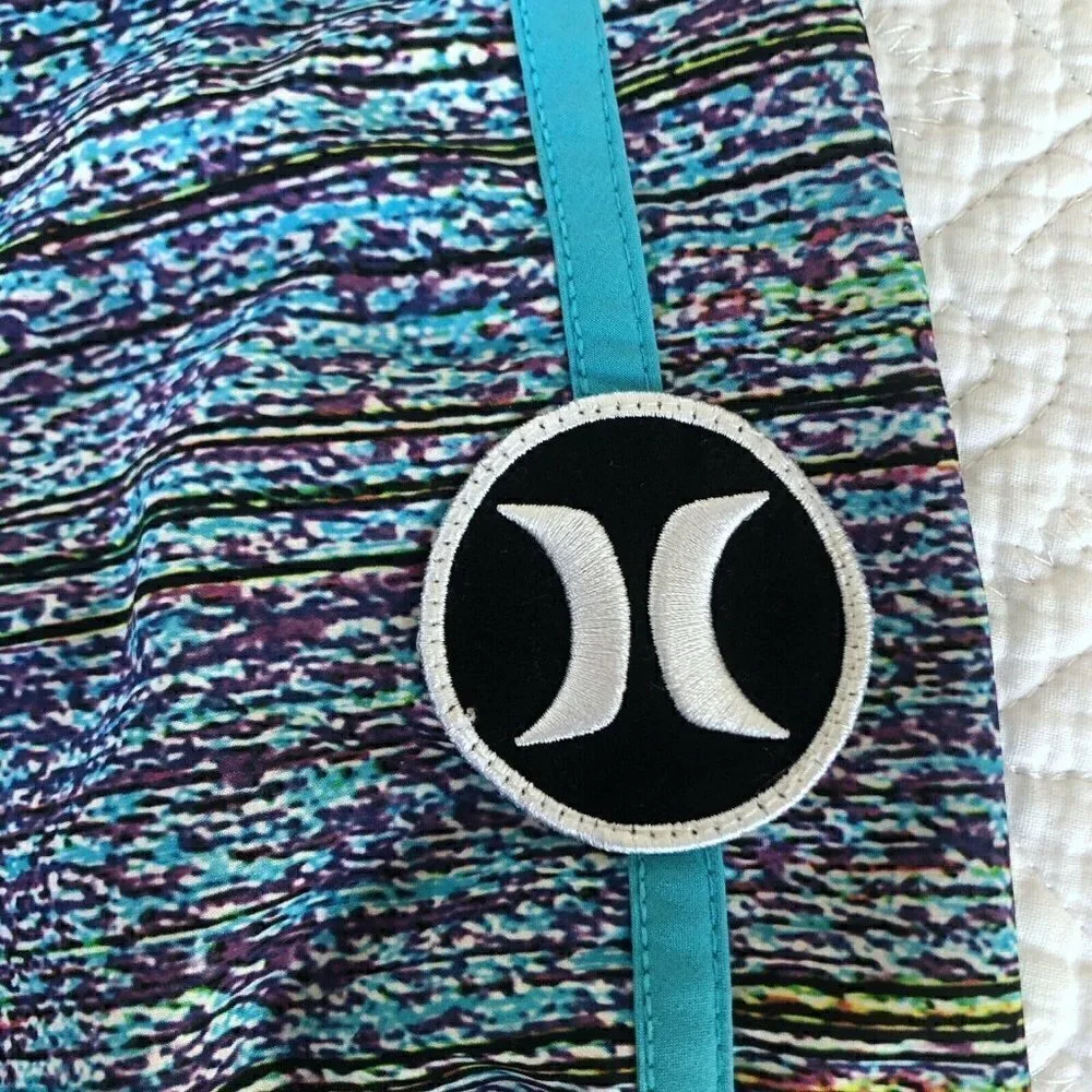 Hurley Blue Purple Space Dye Boardshorts 30
